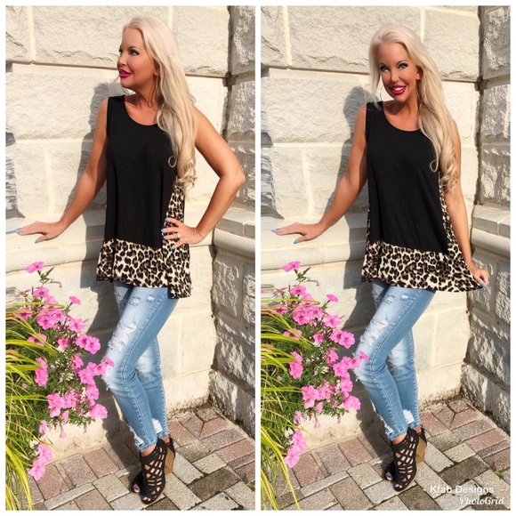 🛍LAST 1! Contrast Animal Print Tunic! - Picture 7 of 8
